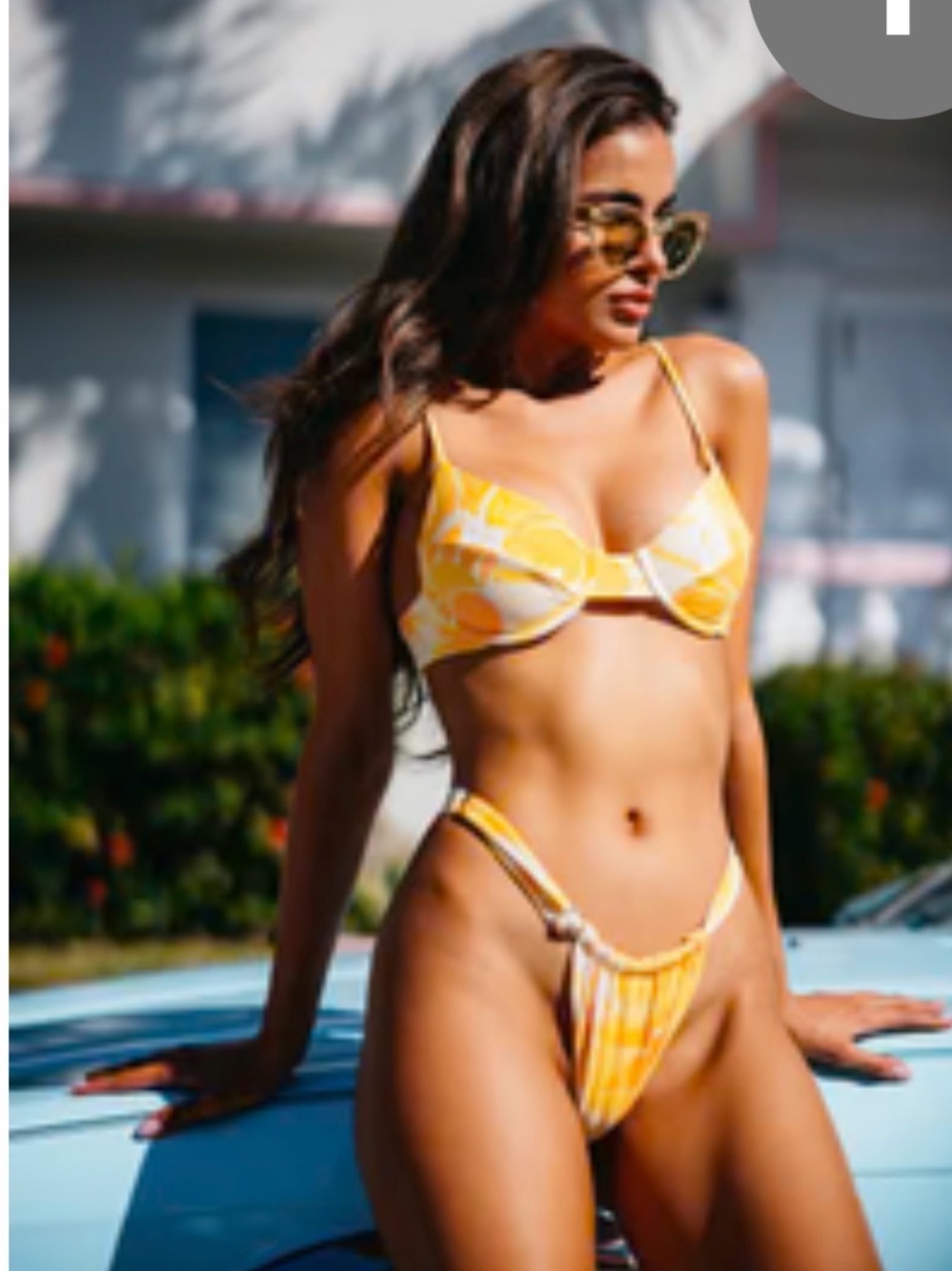 SKATIE Yellow Floral Underwire Bikini Top and High-Cut Bottom - Women Swim